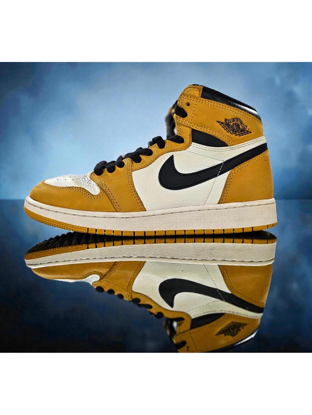 Air Jordan 1 High OG GS Pollen 2023 Black Yellow FD1437-701 Size 6.5Y